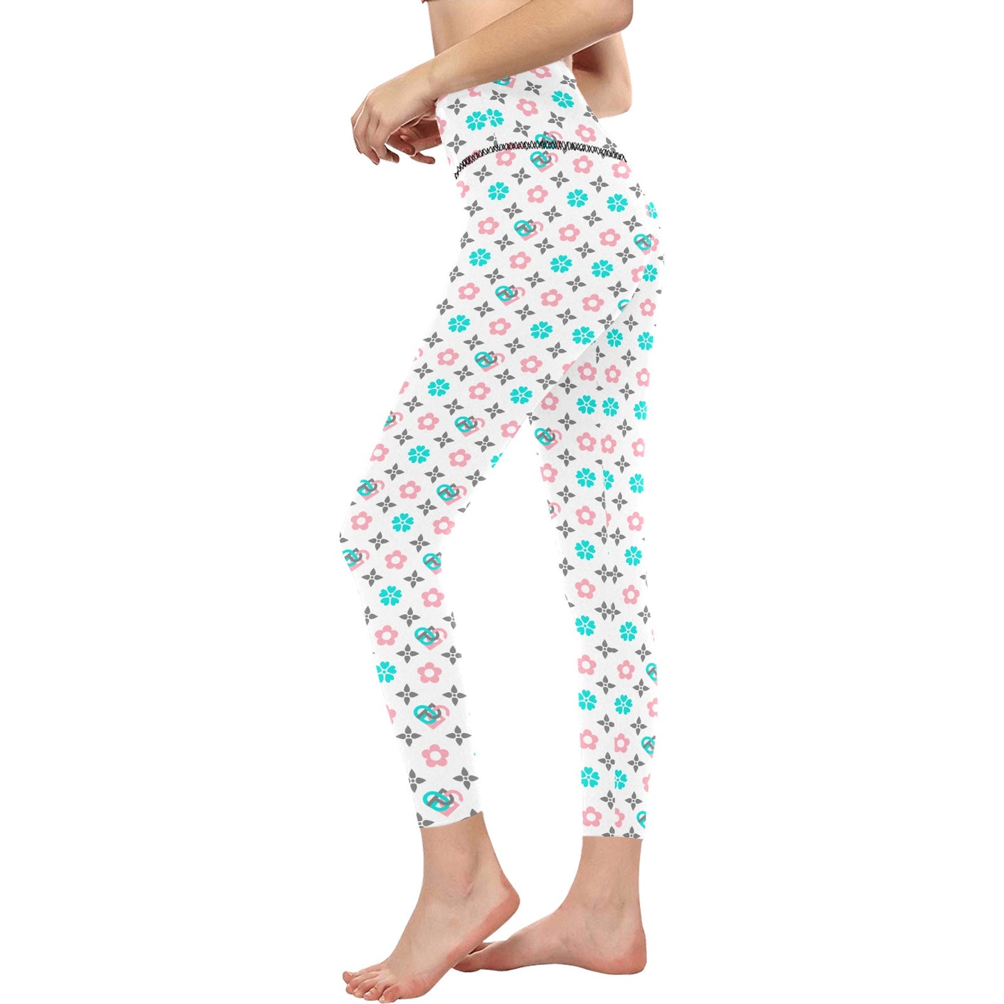 Women's High-Waisted Leggings (Model L36)
