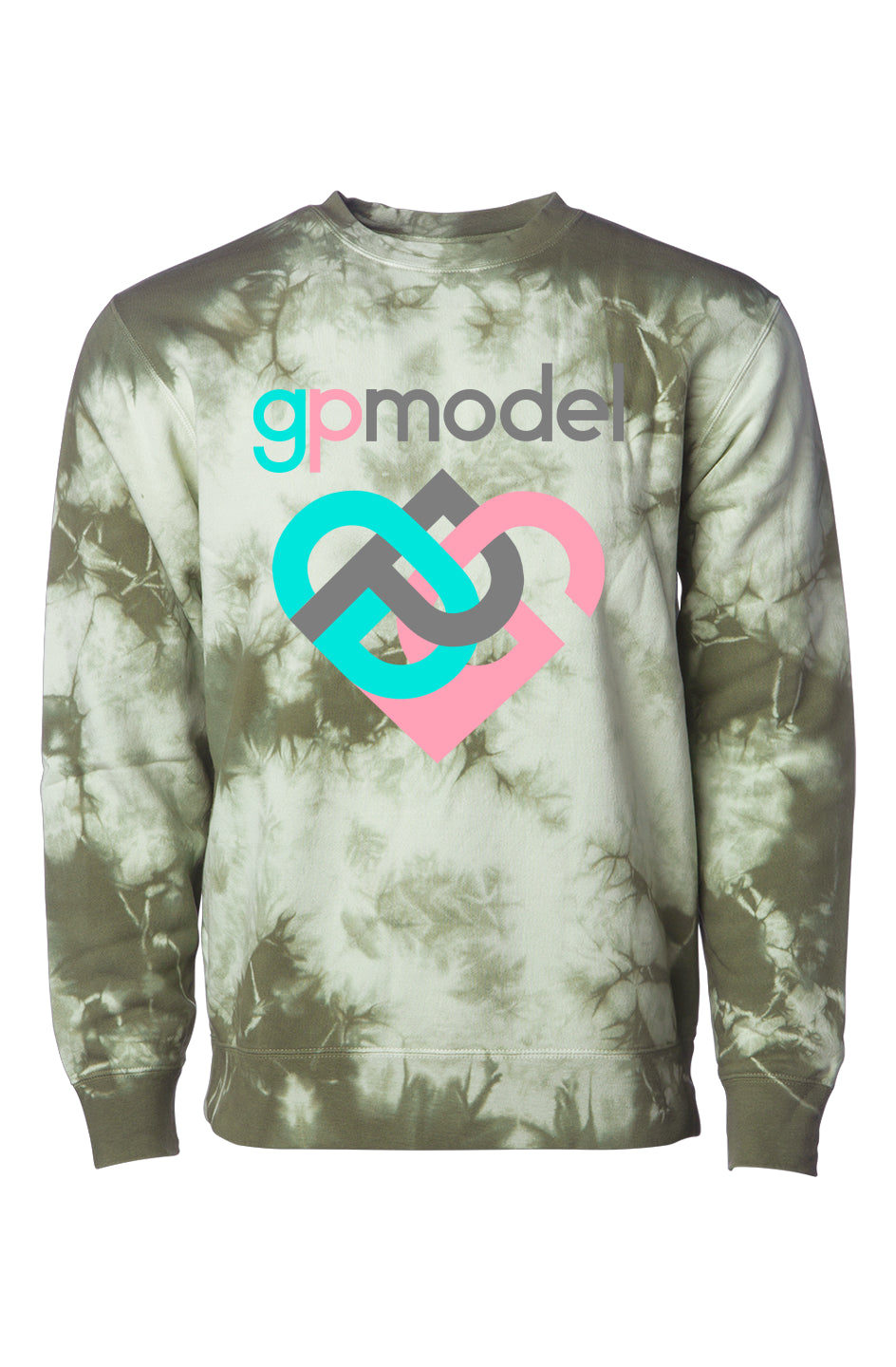 BF Tie Dye Olive Crew Neck