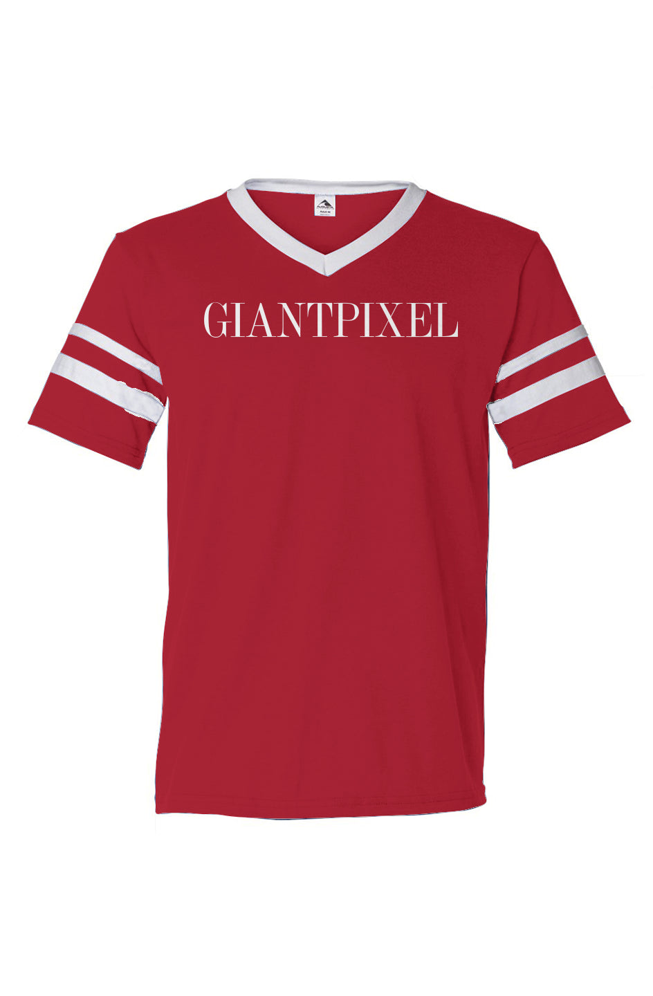 V-Neck Striped Sleeves Jersey