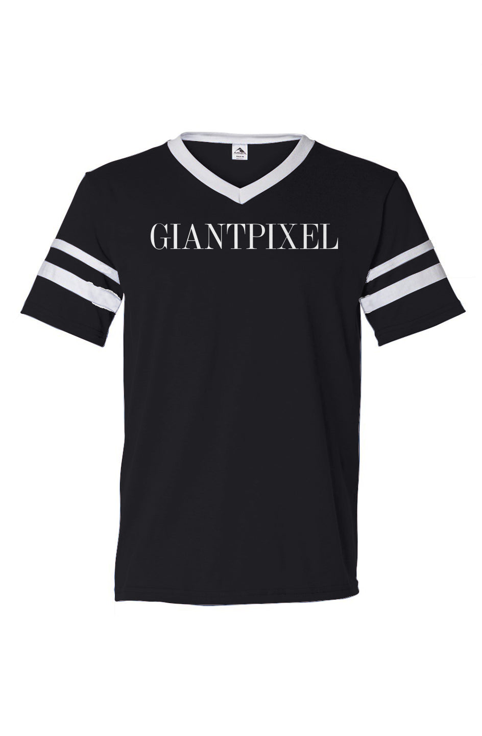 V-Neck Striped Sleeves Jersey