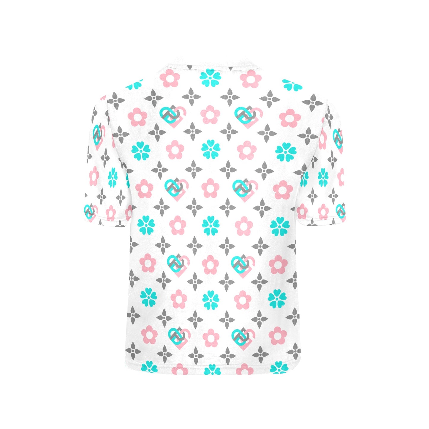 T-shirt Print GP Girls' All Over Print Crew Neck T-Shirt(T40-2)