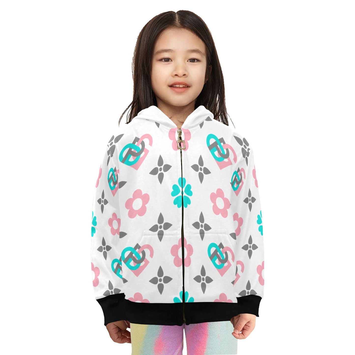 Little Girls' Zip Up Hoodie (H58)