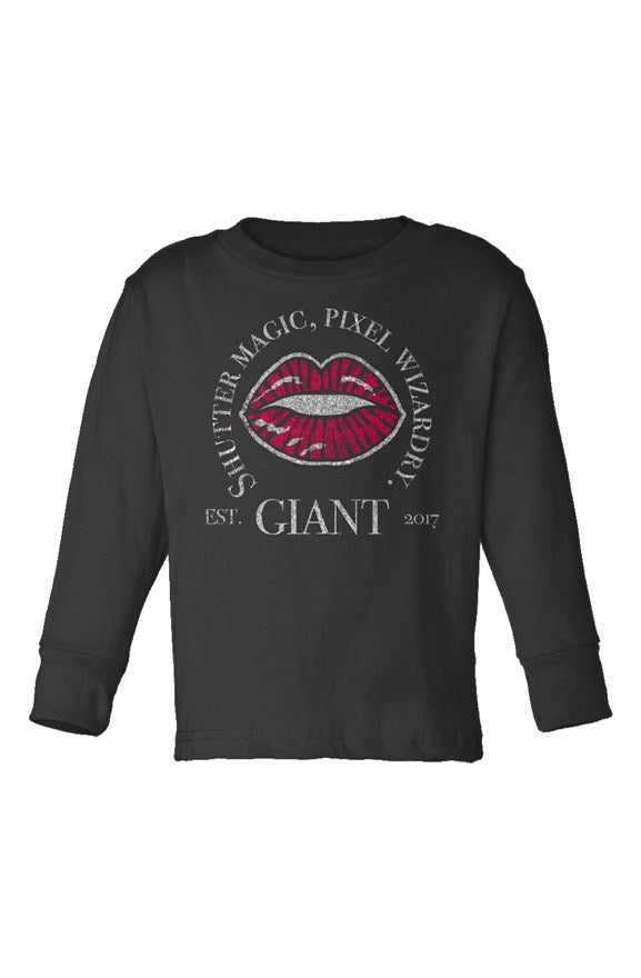 Kids Long Sleeve T-Shirt - Printed Lips