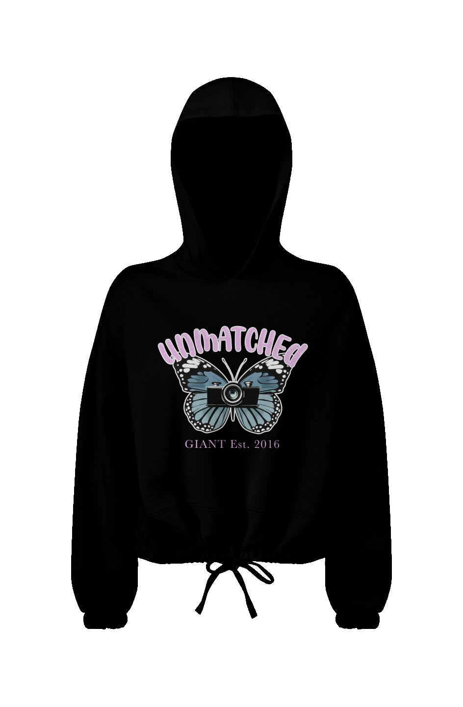 Ladies' Cropped Oversize Hooded Sweatshirt