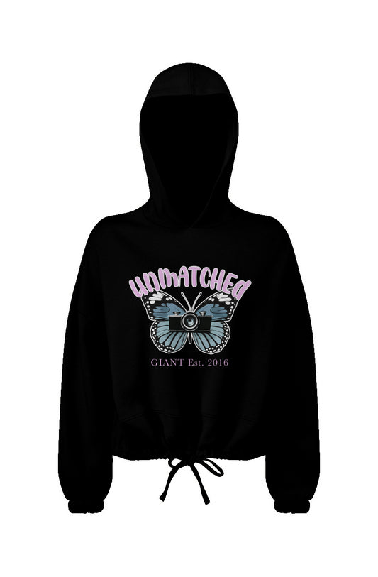 Ladies' Cropped Oversize Hooded Sweatshirt