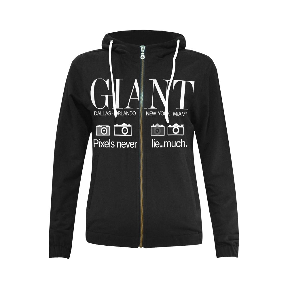 Pixels Never Lie... Full Zip Hoodie (Model H14)
