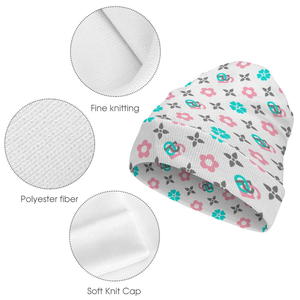 Full printed knitted hat