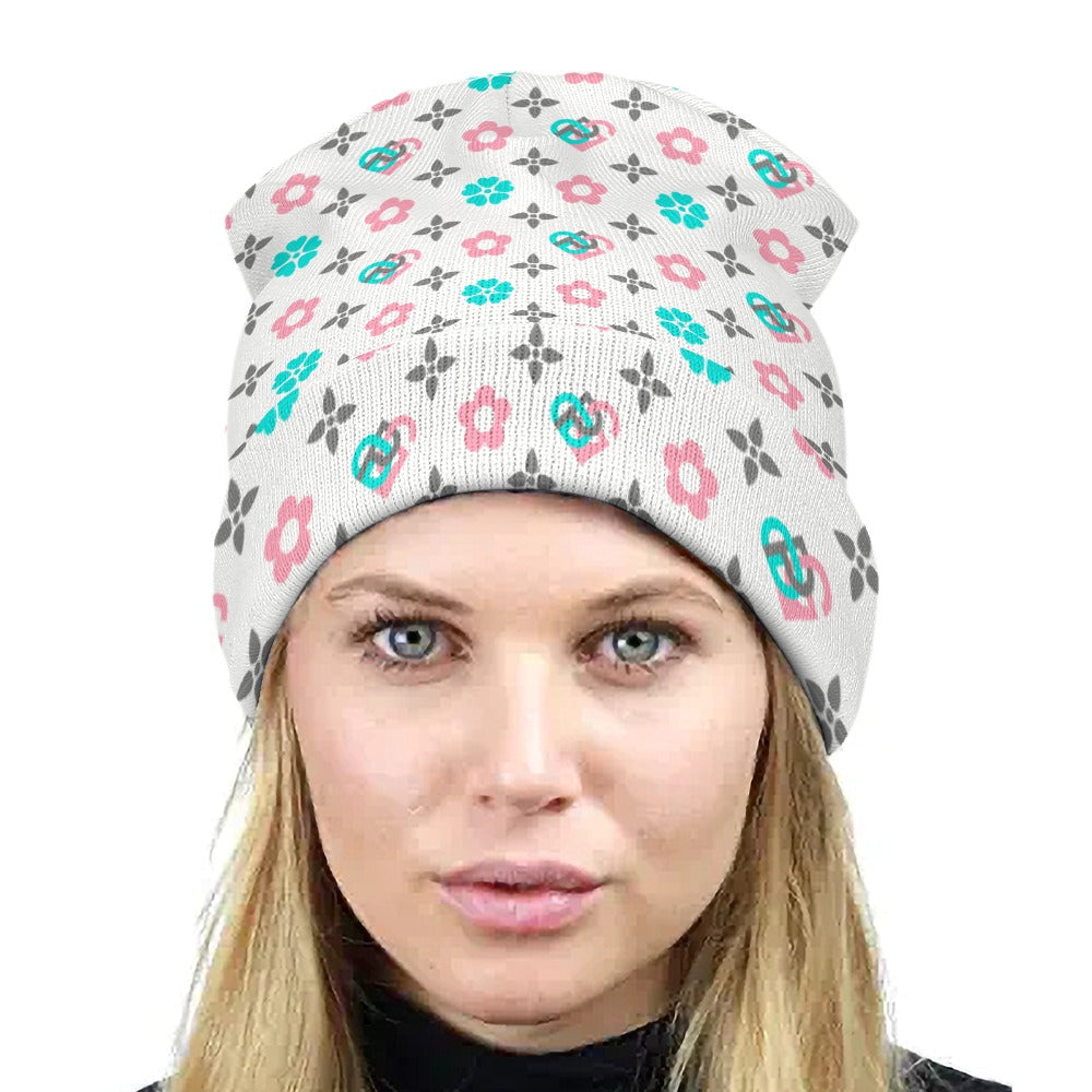Full printed knitted hat