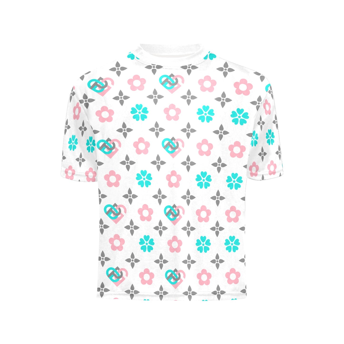T-shirt Print GP Girls' All Over Print Crew Neck T-Shirt(T40-2)