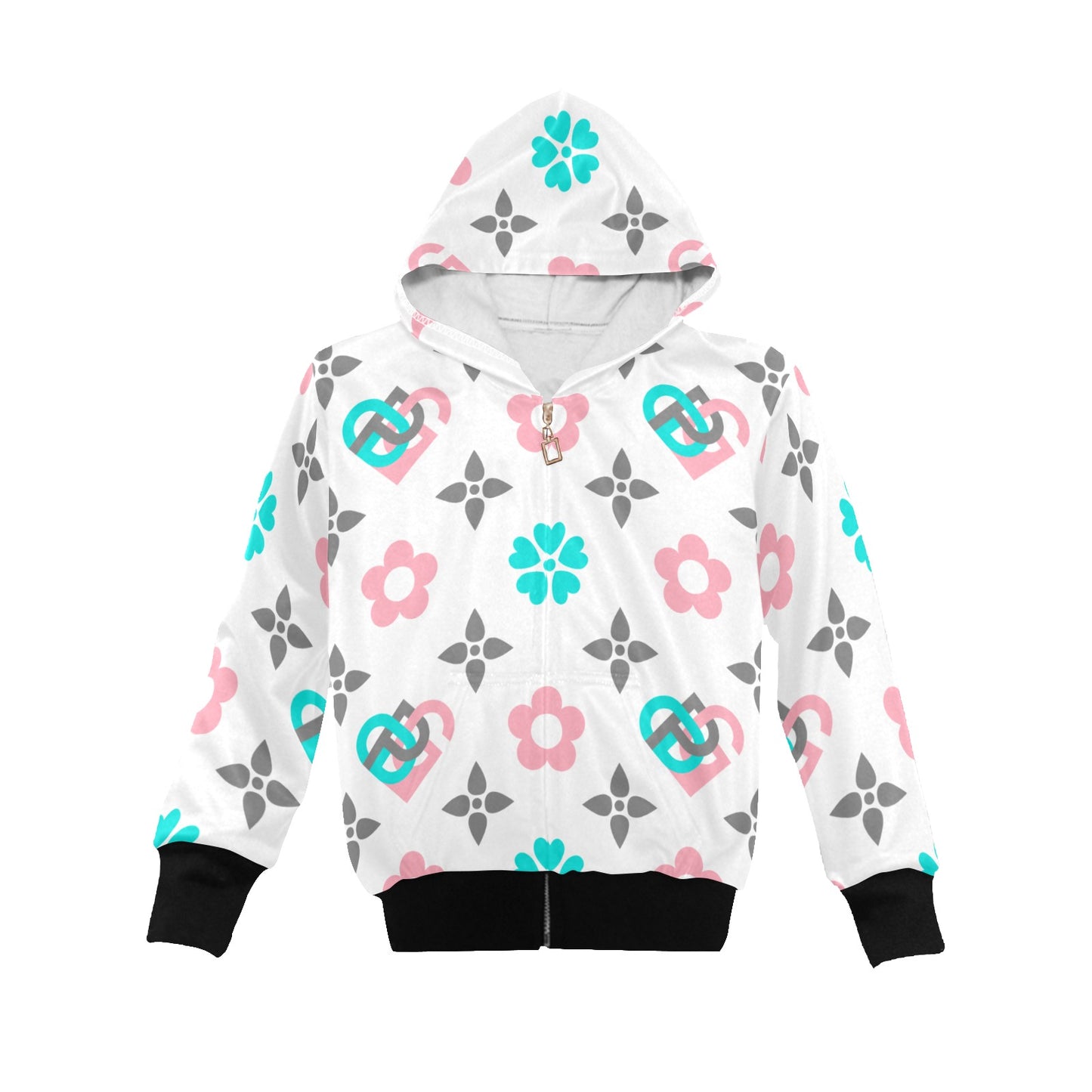 Sweater Big Girls' Zip Up Hoodie (H58)