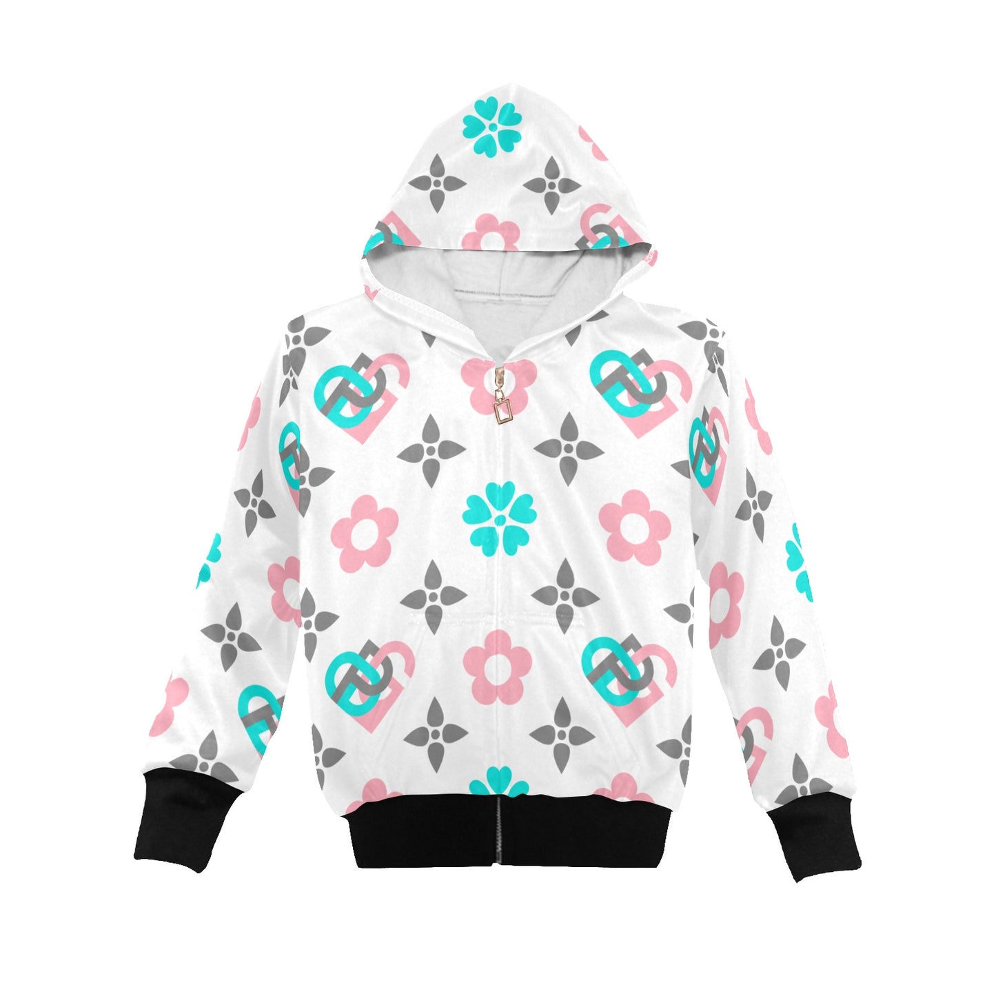 Little Girls' Zip Up Hoodie (H58)