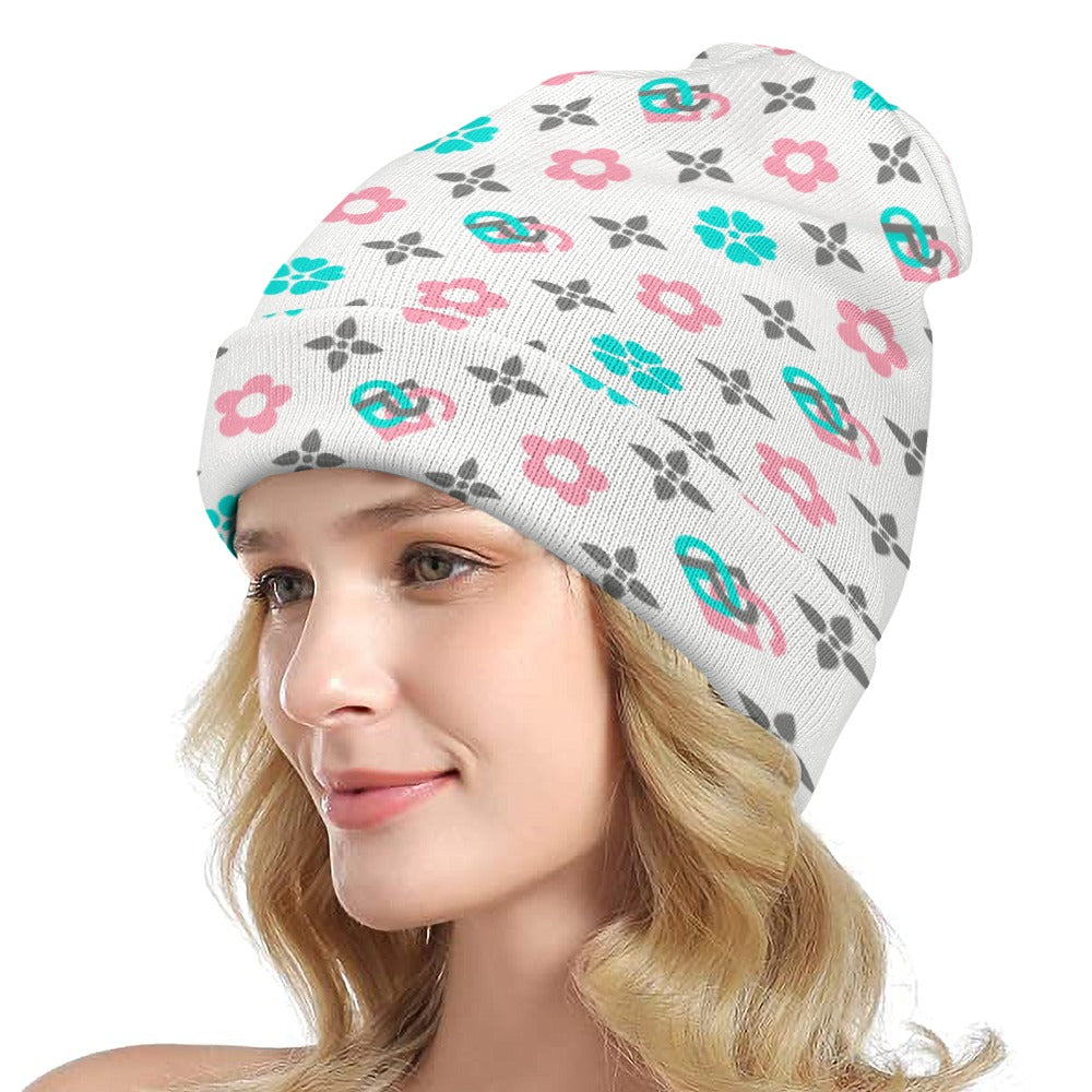 Full printed knitted hat