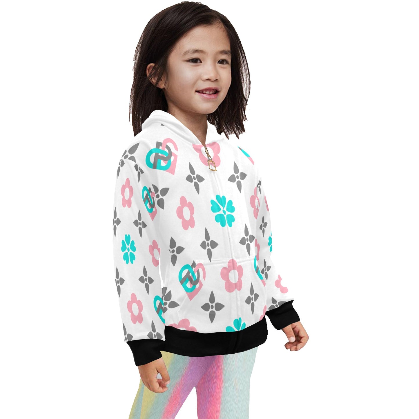 Little Girls' Zip Up Hoodie (H58)