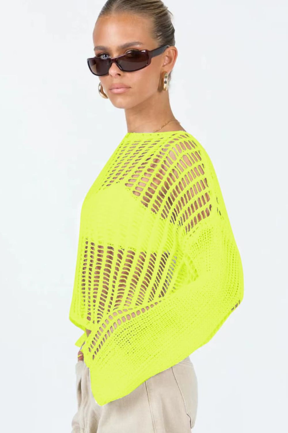Boat Trip Neck Long Sleeve Cover Up